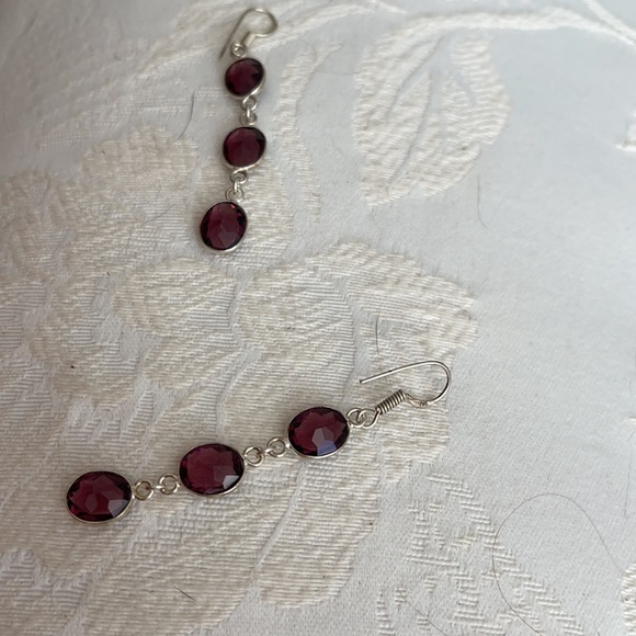 Handmade! Genuine amethyst light color in a 3 stone 925 silver - Picture 5 of 5